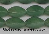 CAJ667 15.5 inches 10*20mm twisted rice green aventurine beads