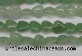 CAJ683 15.5 inches 8*8mm heart green aventurine beads