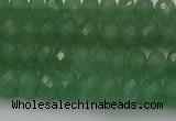 CAJ702 15.5 inches 5*8mm faceted rondelle green aventurine beads