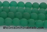 CAJ711 15.5 inches 6mm round matte green aventurine beads