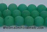 CAJ712 15.5 inches 8mm round matte green aventurine beads