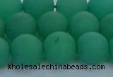 CAJ714 15.5 inches 12mm round matte green aventurine beads