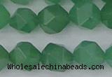 CAJ734 15.5 inches 12mm faceted nuggets green aventurine beads