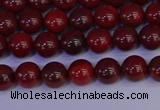 CAJ750 15.5 inches 4mm round apple jasper beads wholesale