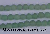 CAJ800 15.5 inches 4mm round matte green aventurine beads wholesale