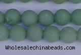 CAJ803 15.5 inches 10mm round matte green aventurine beads wholesale