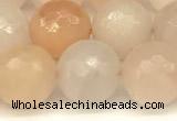 CAJ822 15 inches 10mm faceted round pink aventurine beads