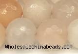 CAJ823 15 inches 12mm faceted round pink aventurine beads