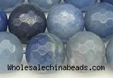 CAJ827 15 inches 10mm faceted round blue aventurine beads