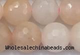 CAJ859 15 inches 10mm faceted round pink aventurine beads