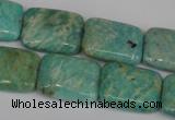 CAM1033 15.5 inches 15*20mm rectangle natural Russian amazonite beads