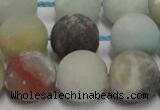 CAM1105 15.5 inches 14mm round matte amazonite beads wholesale