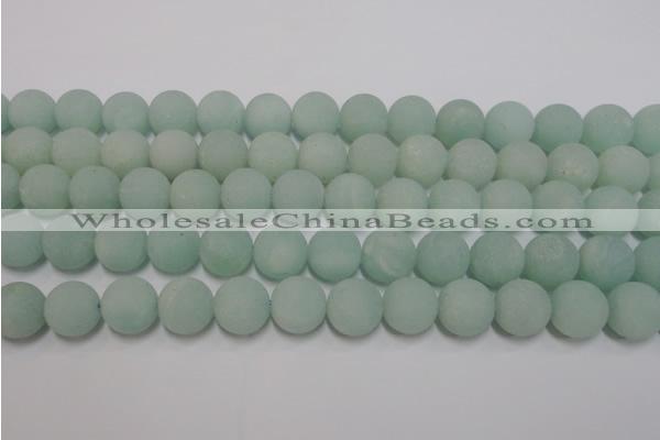 CAM1114 15.5 inches 12mm round matte amazonite beads wholesale