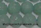 CAM1126 15.5 inches 16mm carved round amazonite beads wholesale