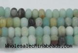 CAM1130 15.5 inches 4*6mm rondelle matte amazonite beads wholesale