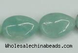 CAM117 15.5 inches 18*25mm flat teardrop amazonite gemstone beads