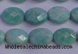 CAM1203 15.5 inches 10*14mm faceted oval Russian amazonite beads