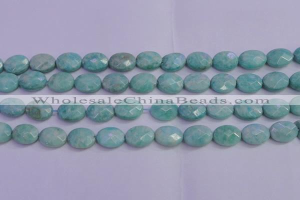 CAM1205 15.5 inches 14*19mm faceted oval Russian amazonite beads