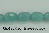 CAM140 15.5 inches 10*14mm faceted drum amazonite gemstone beads