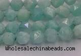 CAM1436 15.5 inches 6mm faceted nuggets amazonite gemstone beads