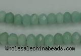 CAM144 15.5 inches 5*8mm faceted rondelle amazonite gemstone beads