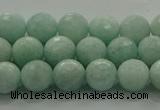 CAM1512 15.5 inches 8mm faceted round natural peru amazonite beads