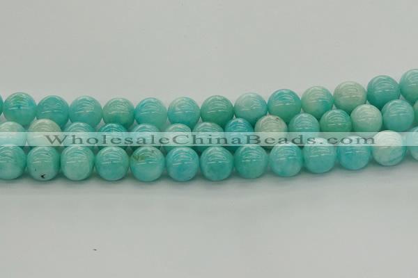 CAM1554 15.5 inches 12mm round natural peru amazonite beads