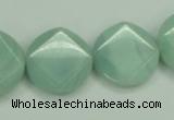 CAM156 15.5 inches 20mm faceted coin amazonite gemstone beads