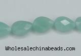 CAM157 15.5 inches 10*14mm faceted teardrop amazonite gemstone beads