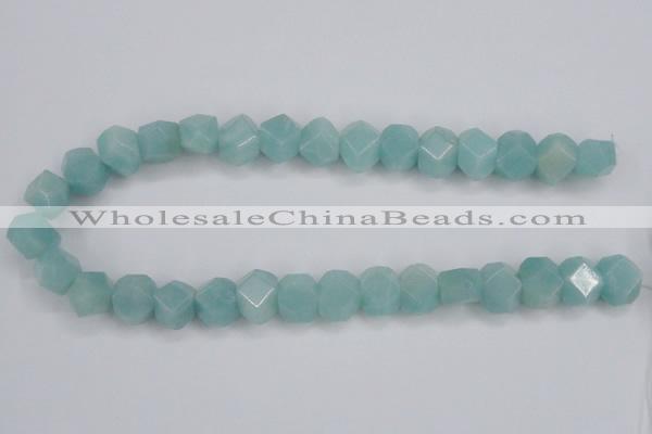 CAM160 15.5 inches 13*16mm faceted nugget amazonite gemstone beads