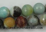 CAM166 15.5 inches 16mm faceted round amazonite gemstone beads