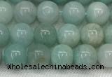 CAM1680 15.5 inches 4mm round natural amazonite beads wholesale