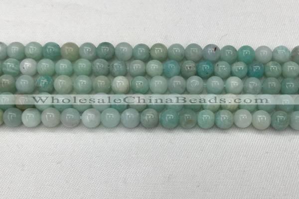 CAM1681 15.5 inches 6mm round natural amazonite beads wholesale