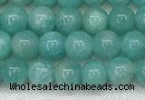 CAM1690 15.5 inches 4mm round natural amazonite gemstone beads