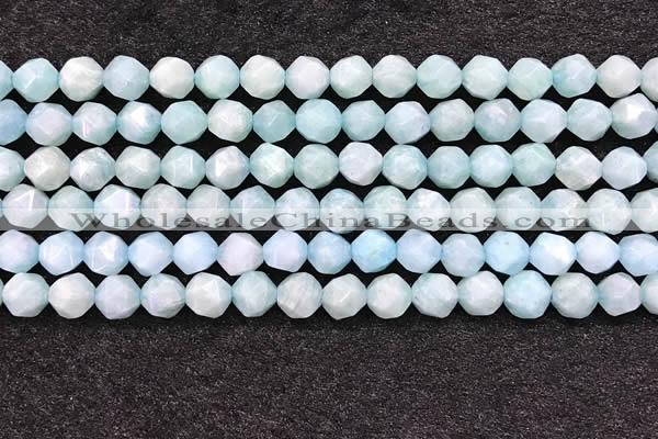 CAM1706 15.5 inches 8mm faceted nuggets amazonite gemstone beads