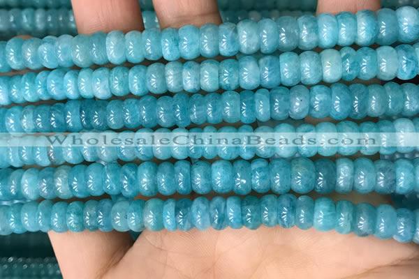 CAM1714 15.5 inches 3*7mm - 4*8mm rondelle natural amazonite beads