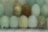 CAM1762 15 inches 6*8mm faceted rondelle amazonite beads