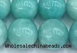 CAM1782 15 inches 9mm - 10mm round amazonite gemstone beads