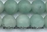 CAM1786 15 inches 8mm round matte amazonite beads, 2mm hole