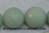 CAM181 15.5 inches 16mm faceted round amazonite gemstone beads