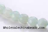 CAM27 faceted round natural amazonite 8mm stone beads Wholesale