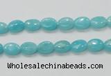 CAM302 15.5 inches 6*8mm oval natural peru amazonite beads wholesale