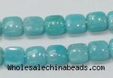 CAM306 15.5 inches 10*10mm square natural peru amazonite beads wholesale