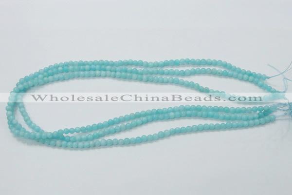 CAM307 15.5 inches 4mm round natural peru amazonite beads wholesale