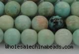 CAM323 15.5 inches 10mm round natural peru amazonite beads