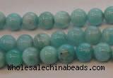 CAM352 15.5 inches 8mm round natural peru amazonite beads wholesale