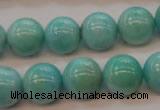 CAM355 15.5 inches 14mm round natural peru amazonite beads wholesale