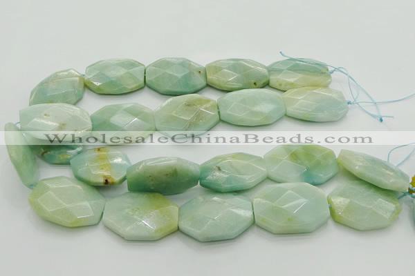 CAM371 15.5 inches 22*30mm - 25*35mm faceted octagonal amazonite beads