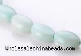 CAM38 flat oval natural amazonite 8*12mm beads Wholesale