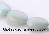 CAM41 13*18mm flat oval natural amazonite beads Wholesale